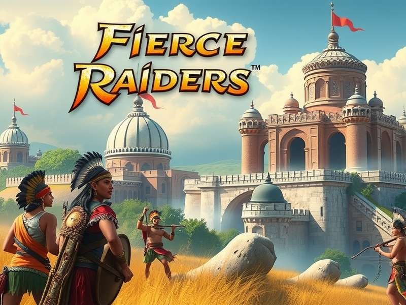 Fierce Raiders game banner showing Indian warriors and fortresses